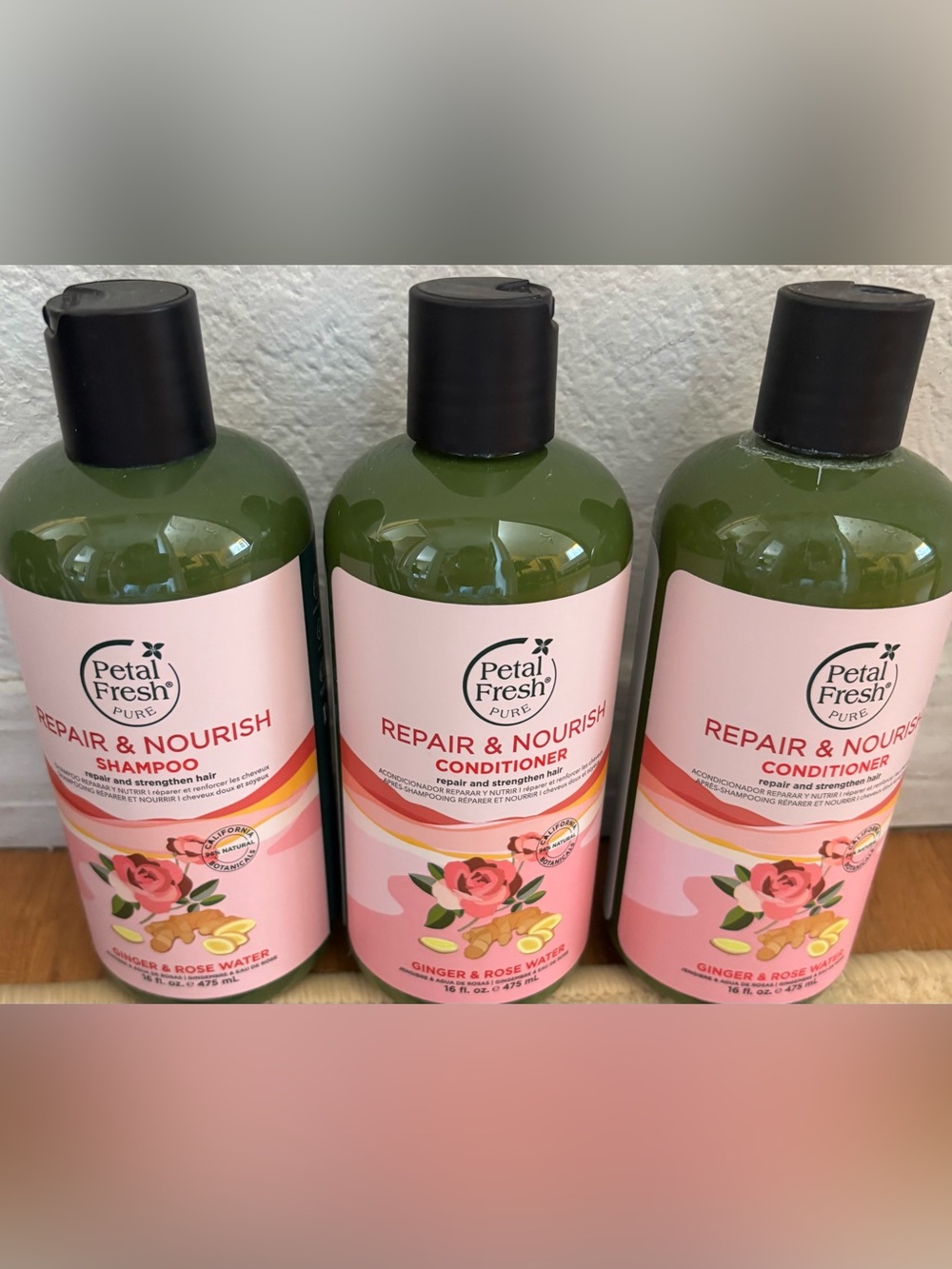 Petal Fresh Pure Repair & Nourish Conditioner - Ginger & Rose Water (Pink)